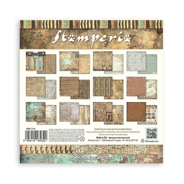 Stamperia Paper Pad  Double Face Sheets - Land of Pharaohs