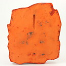 Lars Bergsten (1960s) Orange Relief Wall Plaque with Stylistic People Motif 25 cm