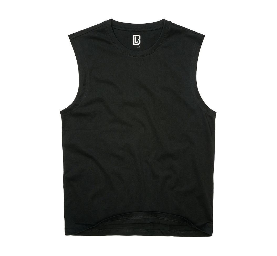 Black Sleeveless T-Shirt