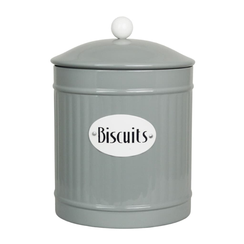 Plåtburk med lock - Bisquits - Grön - 2