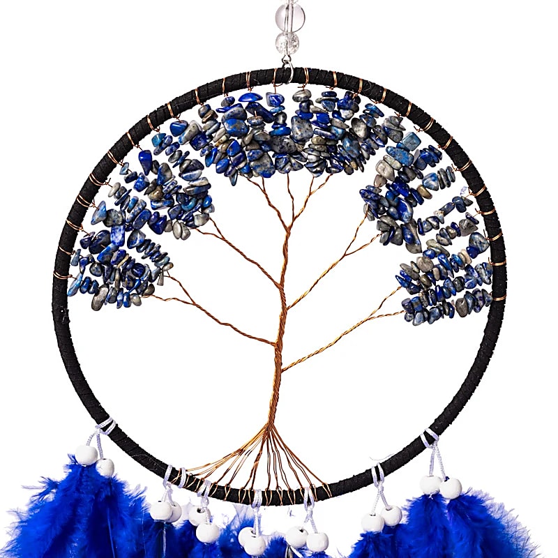 Drömfångare Livets träd,  lapis lazuli – ±16x60cm - 2