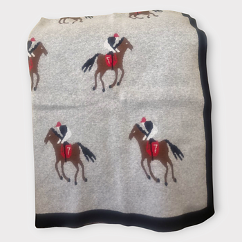Racehorse baby blanket