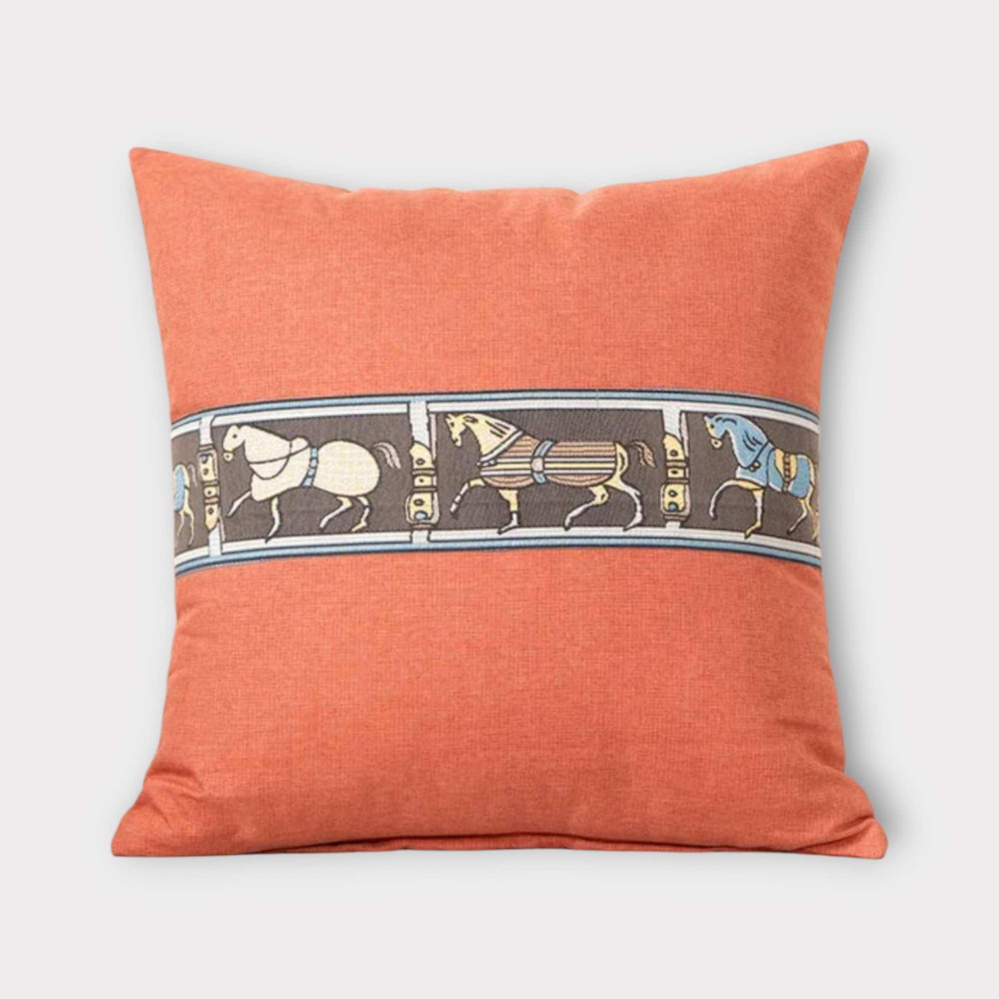 Velvet horse pillowcase