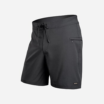 HIGHTIDE BOARDSHORT 2N1 8IN - BLACK