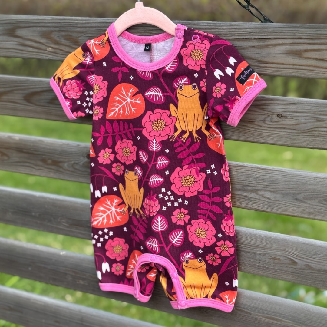 Lekdräkt baby "Små grodorna" cerise - 3
