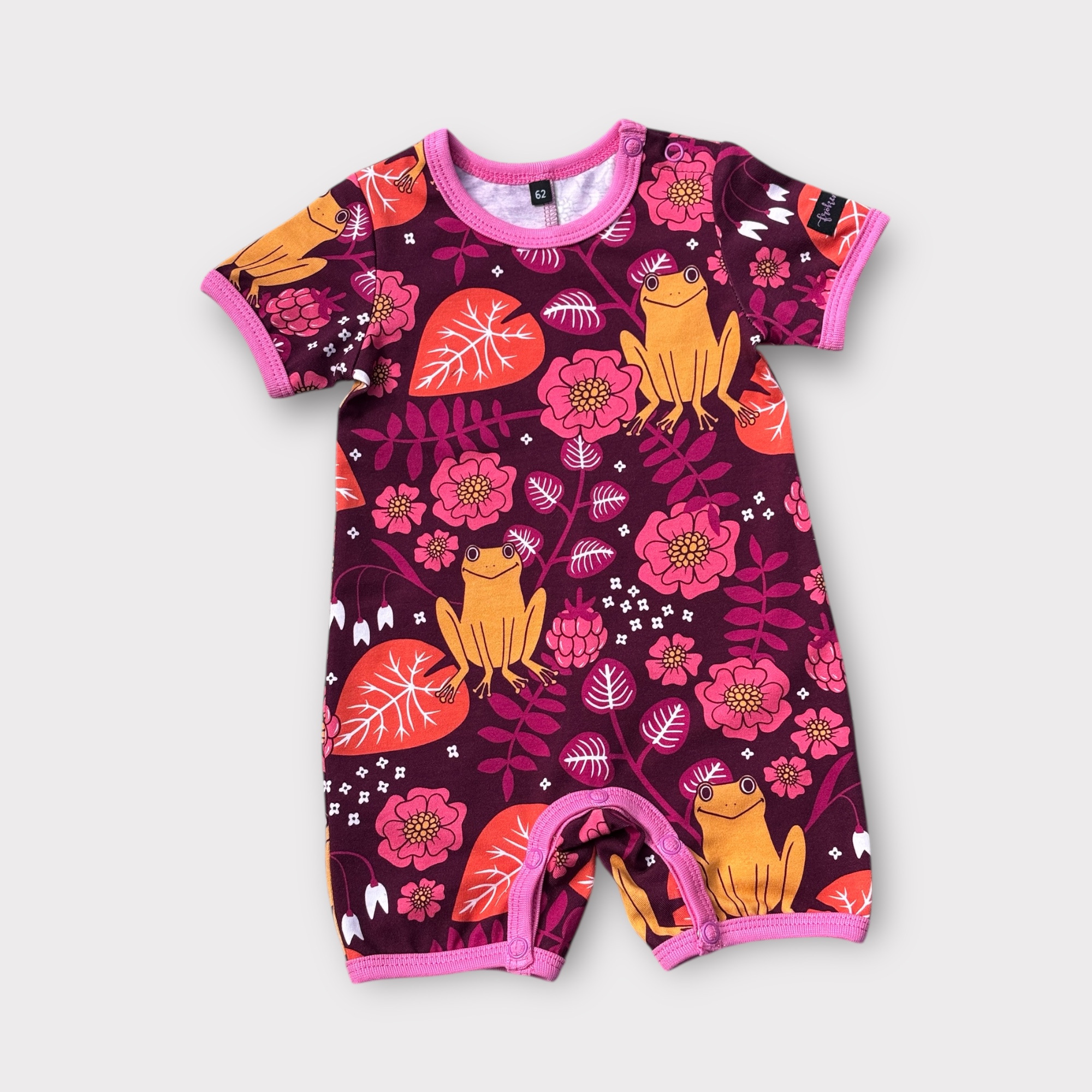 Lekdräkt baby "Små grodorna" cerise