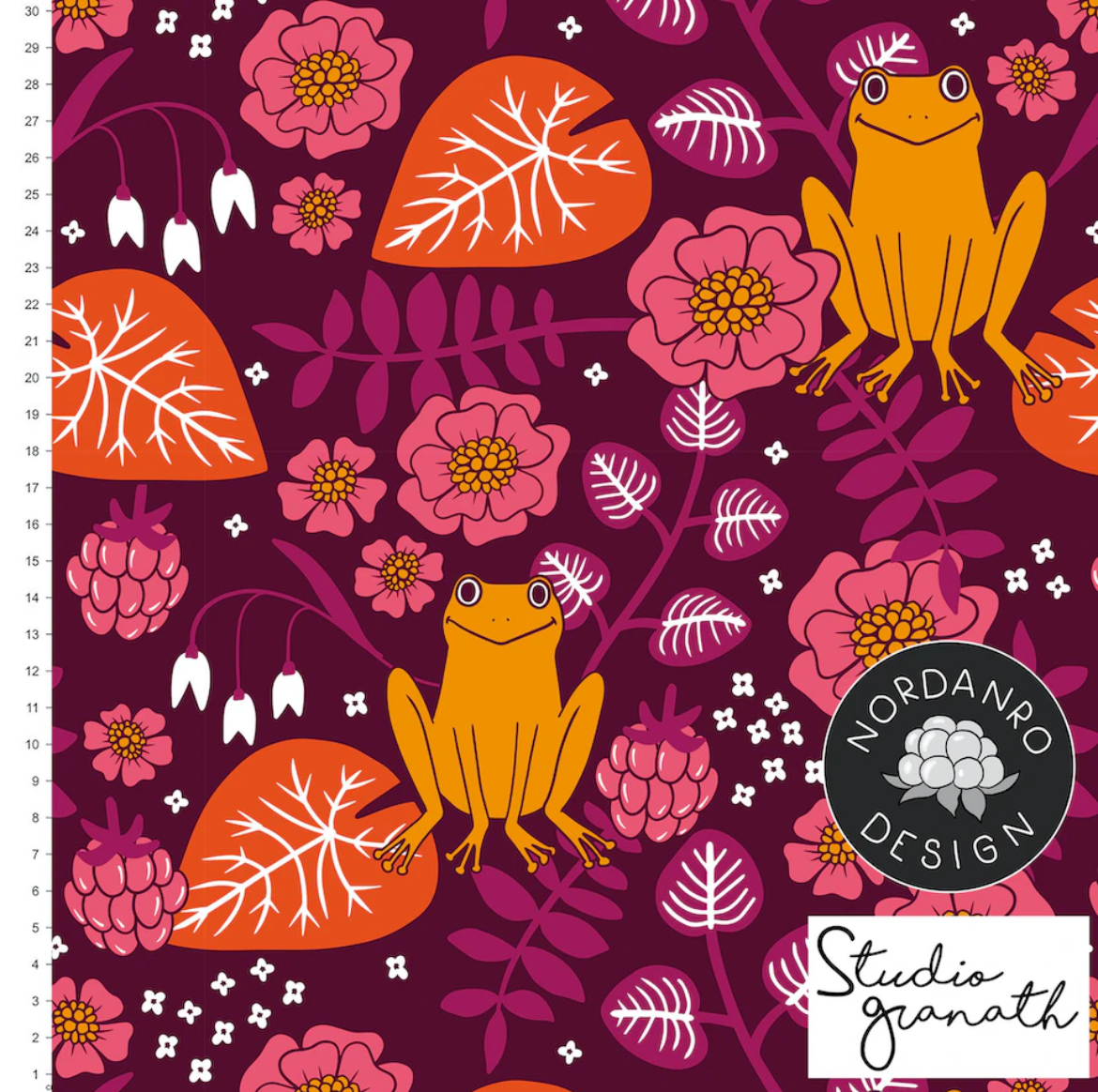 T-shirt ”Små grodorna" cerise - 4