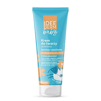 Skyddande ansiktskräm för barn med lanolin som mjukgör och lugnar