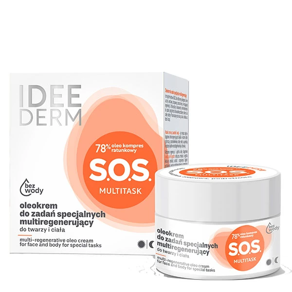 Vandfri hudpleje – Oljebaseret SOS-creme uden vand til sensitiv og tør hud 50 ml
