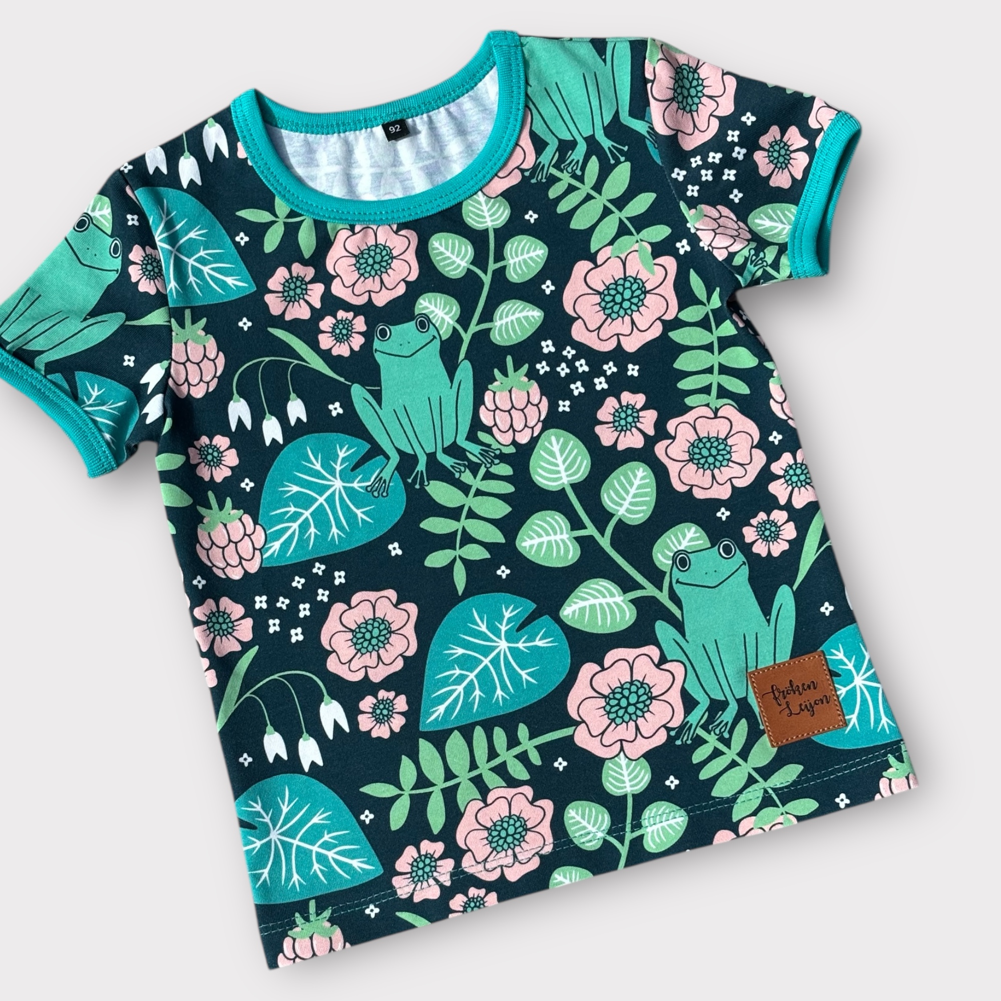 T-shirt ”Små grodorna" petrol