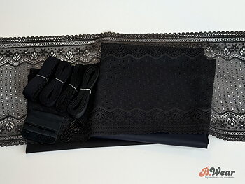  Delicate Black - Bra kit with lace