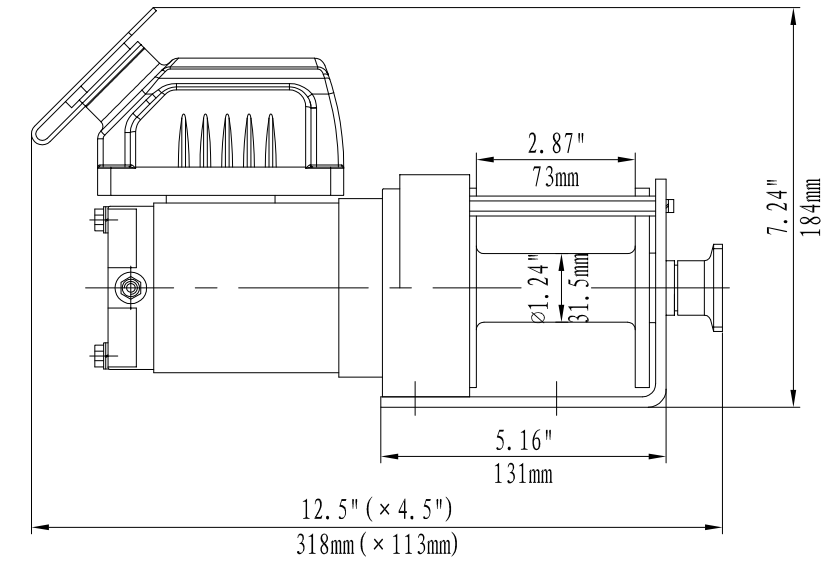 Warrior Ninja 2000 dragvinsch / Maxlast: 907 kg  - 2