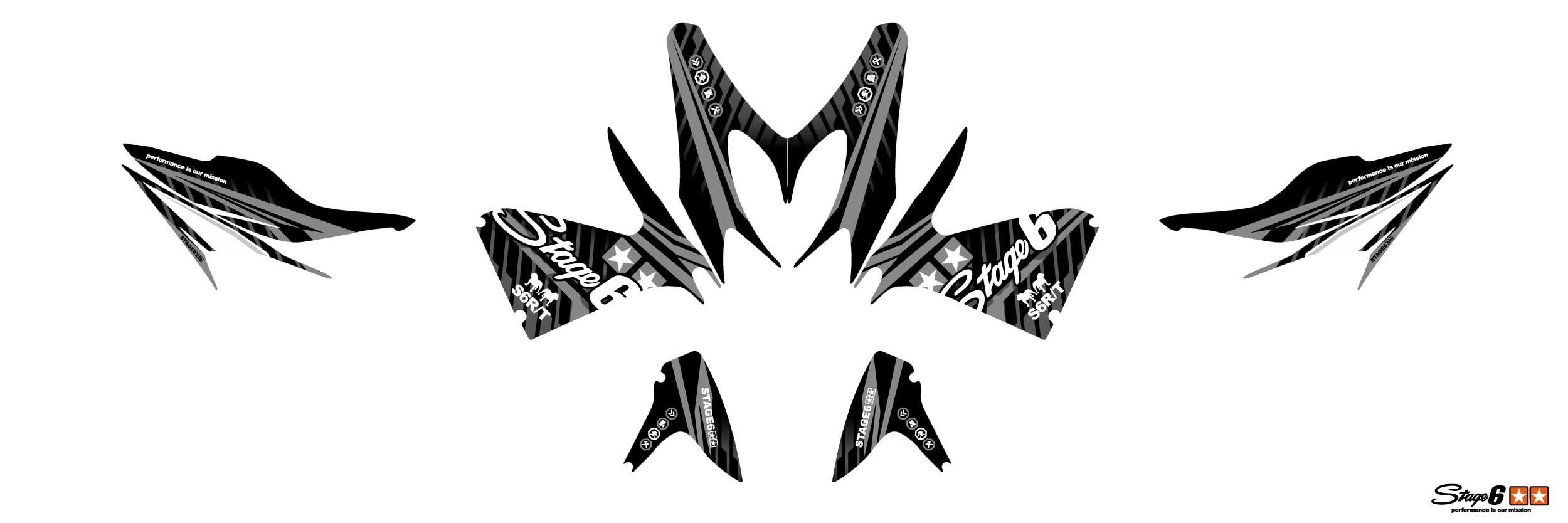 Graphic kit Black -  Aerox -2012 - 2