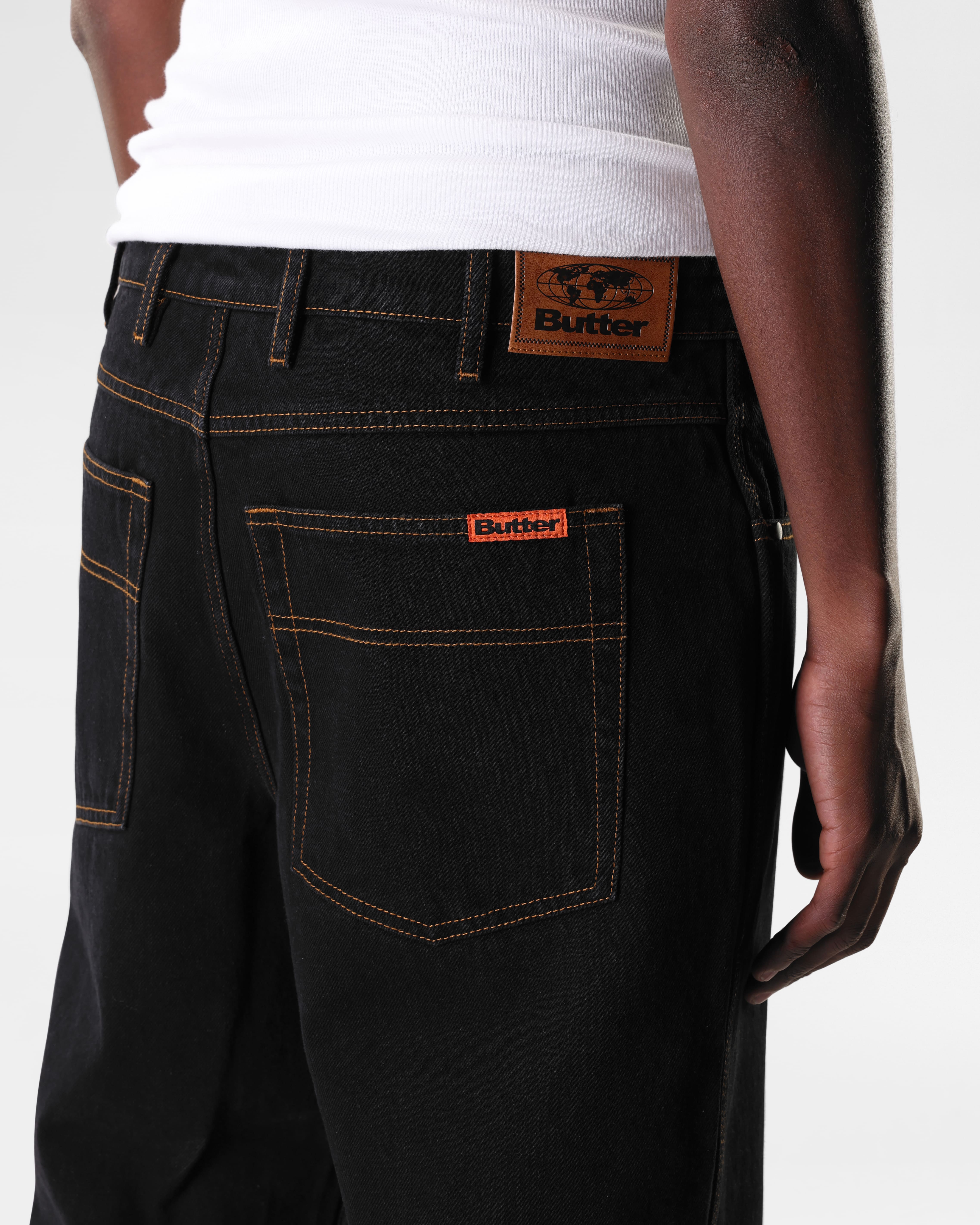 Butter Relaxed Denim Jeans Washed Black - 3