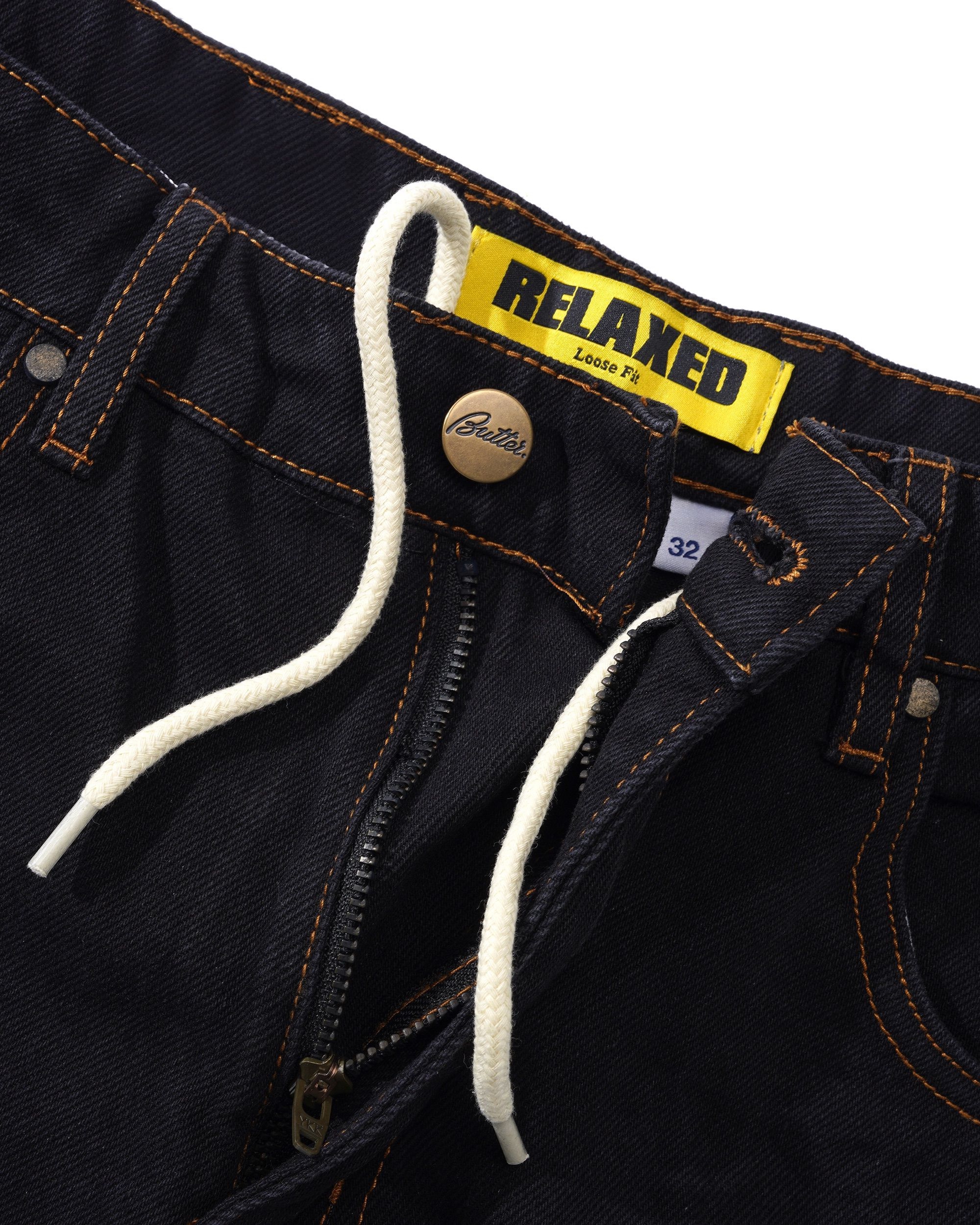 Butter Relaxed Denim Jeans Washed Black - 6