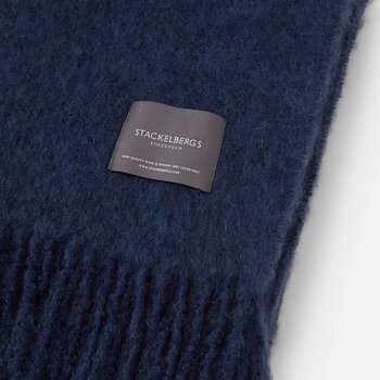 Pläd Mohair  Denim Dark Blue