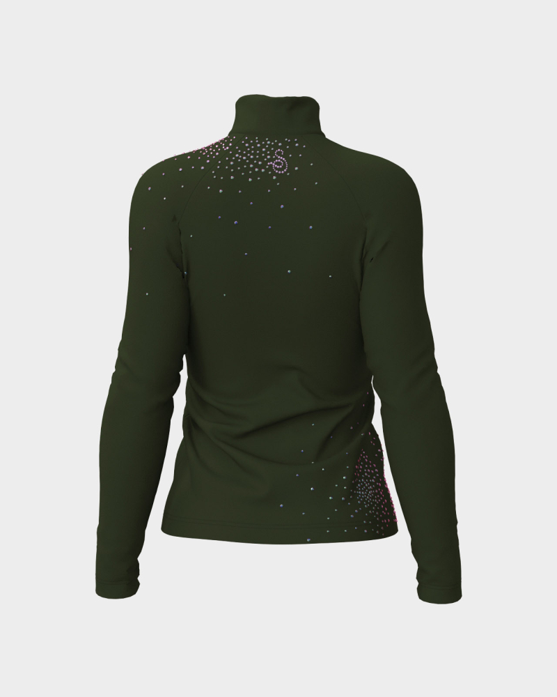 Mörkgrön  jacka från Sagester med Swarovski - 2