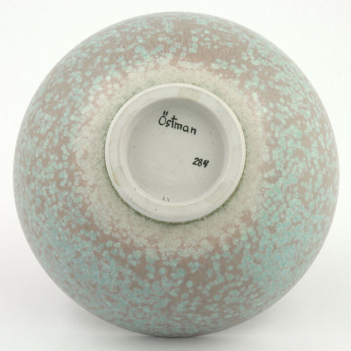 Lasse Östman (1976) Unique Blue Pink Crystalline Bowl 16 cm