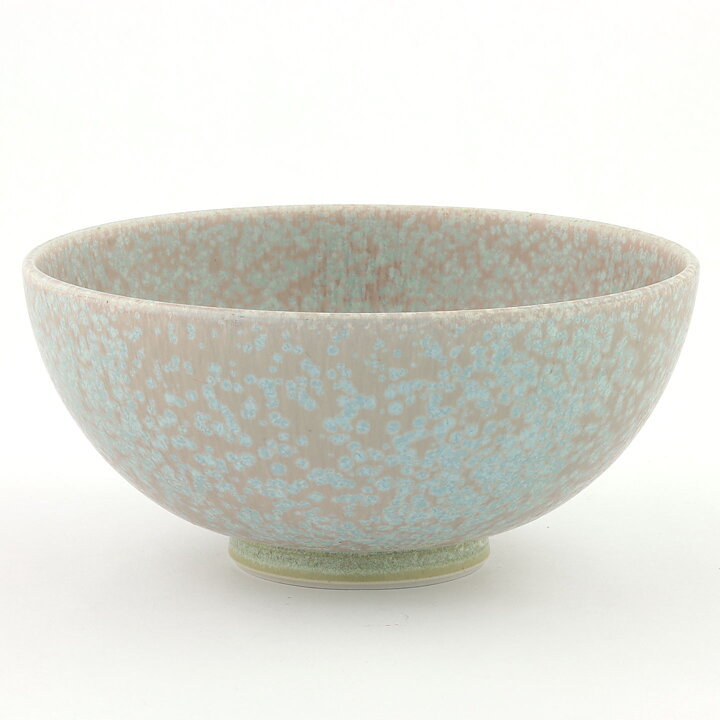 Lasse Östman (1976) Unique Blue Pink Crystalline Bowl 16 cm