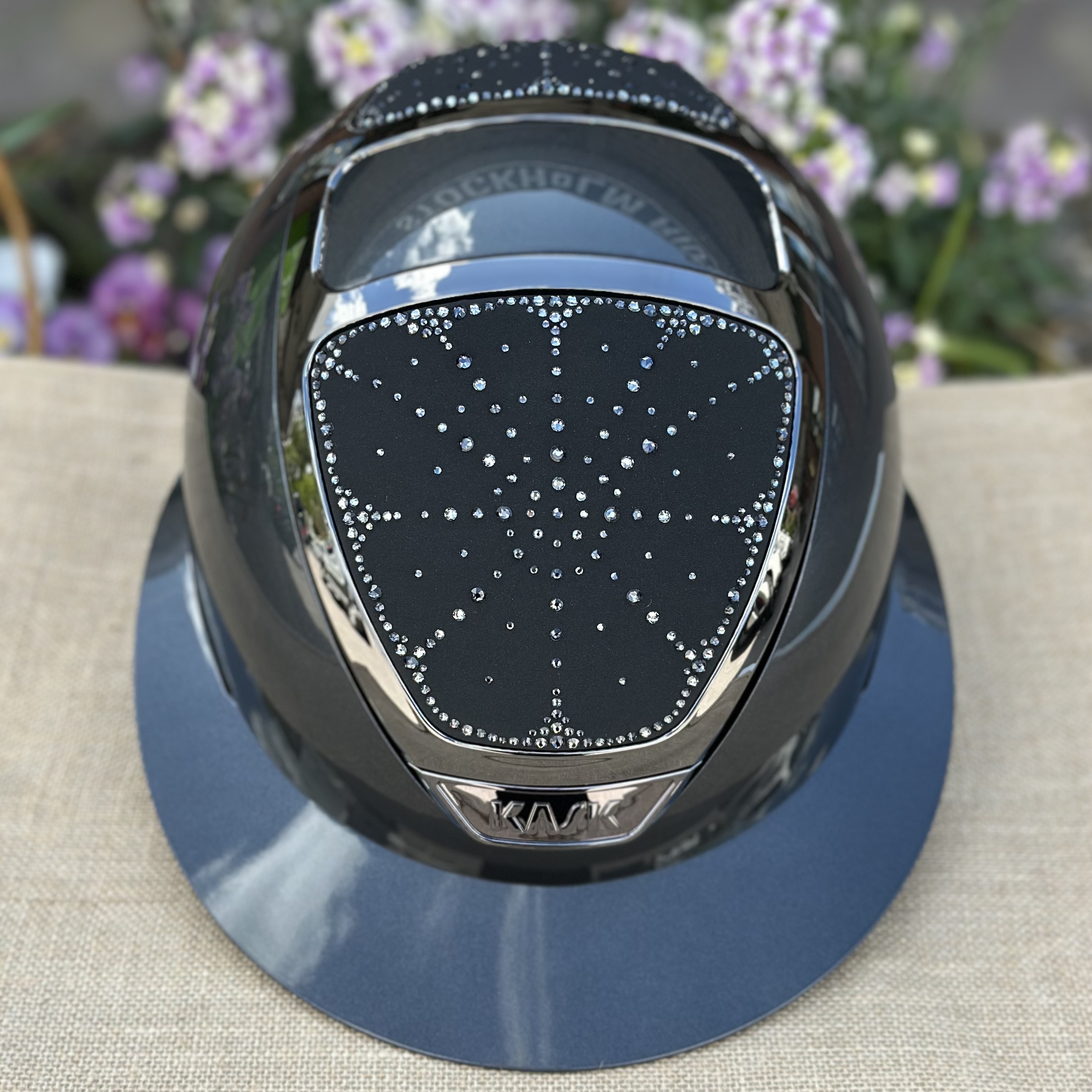 Kask Star lady pure shine grå Riviera