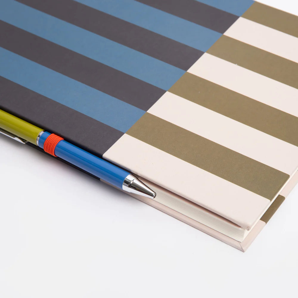 Block Stripe Casebound Notebook & Pen Set - 4