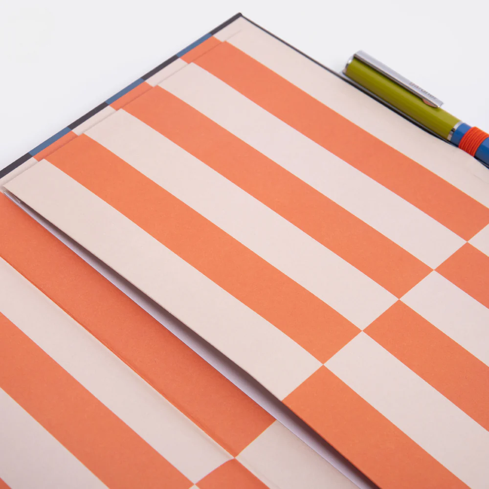 Block Stripe Casebound Notebook & Pen Set - 5