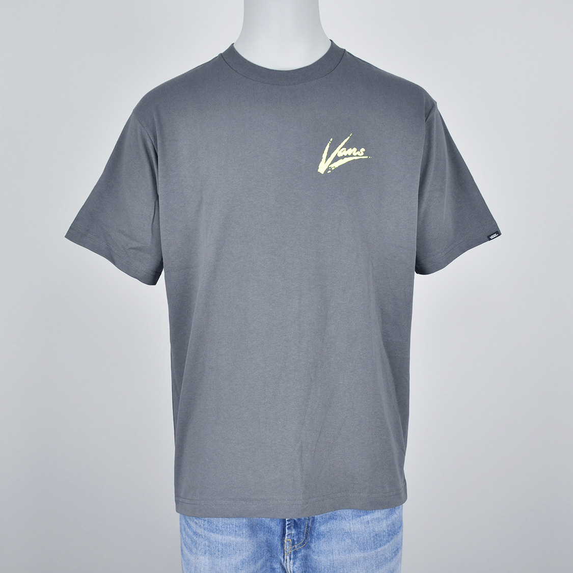 Vans - Brush Script Loose T-shirt Asphalt/Shadow Lime - 2
