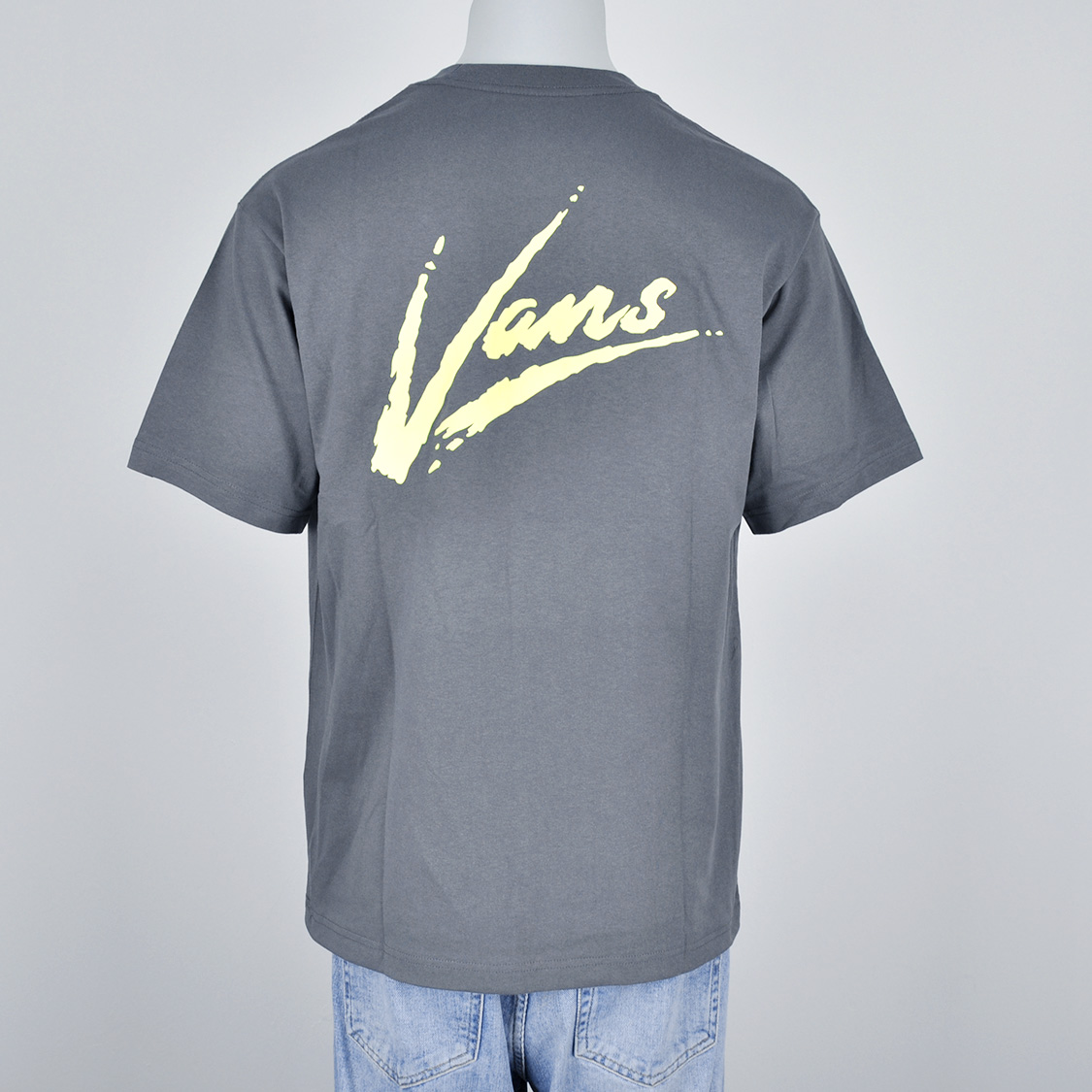 Vans - Brush Script Loose T-shirt Asphalt/Shadow Lime