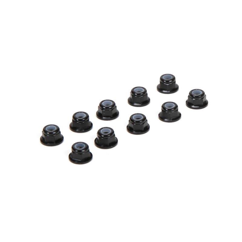 TLR M3 Flanged Aluminum Lock Nuts, Black (10)
