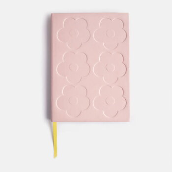 Pink Flowers Slim Hardback Notebook