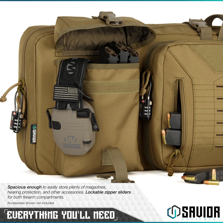Savior Equipment Urban Warfare 42" Double Rifle Case - FDE 5
