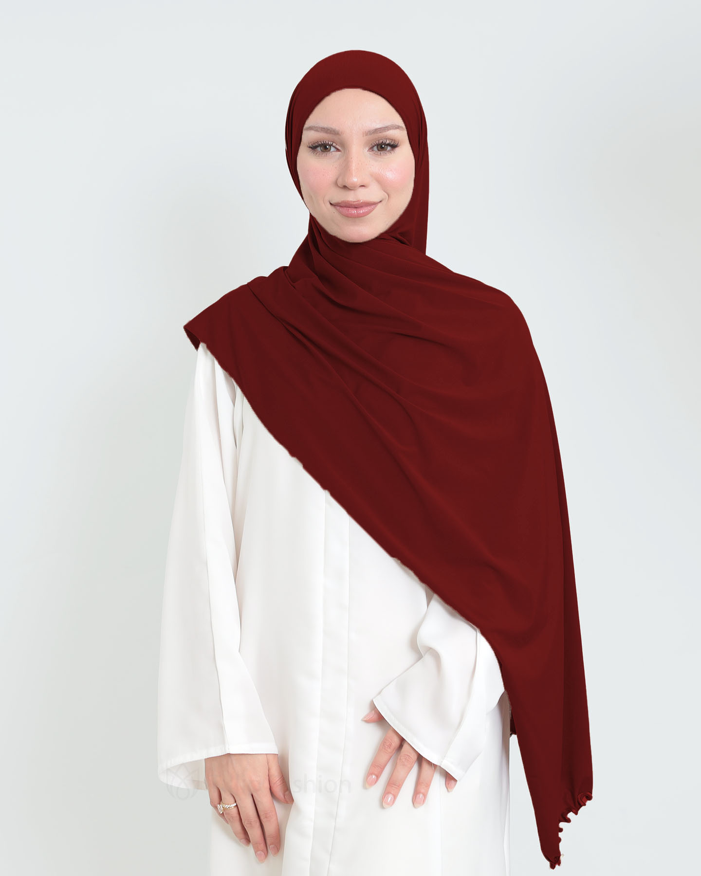 Hijab - Lycra - Maroon - 2