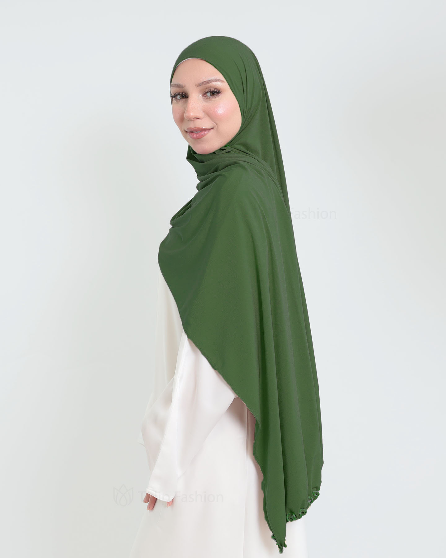Hijab - Lycra - Dark Green - 3