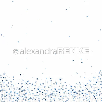 ALEXANDRA RENKE-Design paper 'Delicate blue flower meadow' 200g/m²