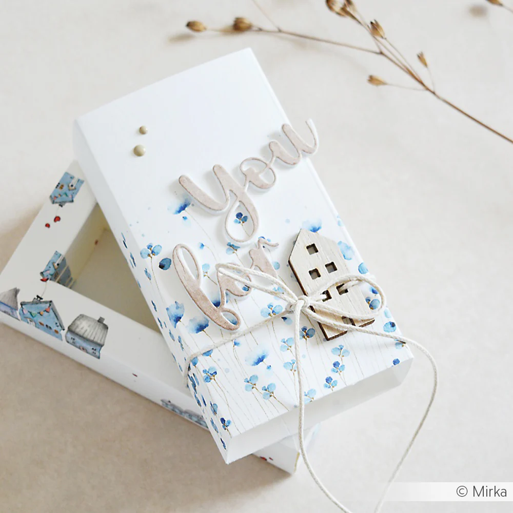 ALEXANDRA RENKE -Design paper 'Delicate blue flower meadow' 200g/m² - 2
