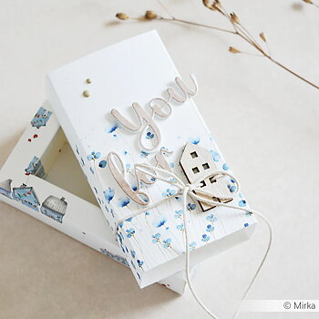 ALEXANDRA RENKE-Design paper 'Delicate blue flower meadow' 200g/m²