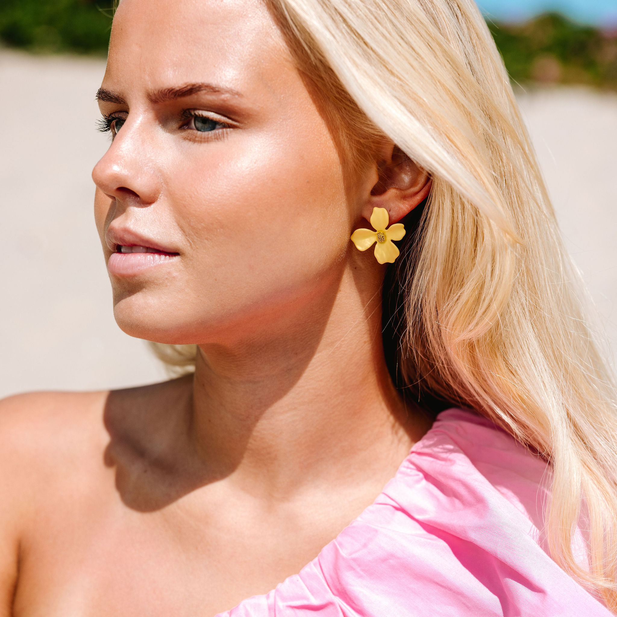 Lilly earring , yellow - 5