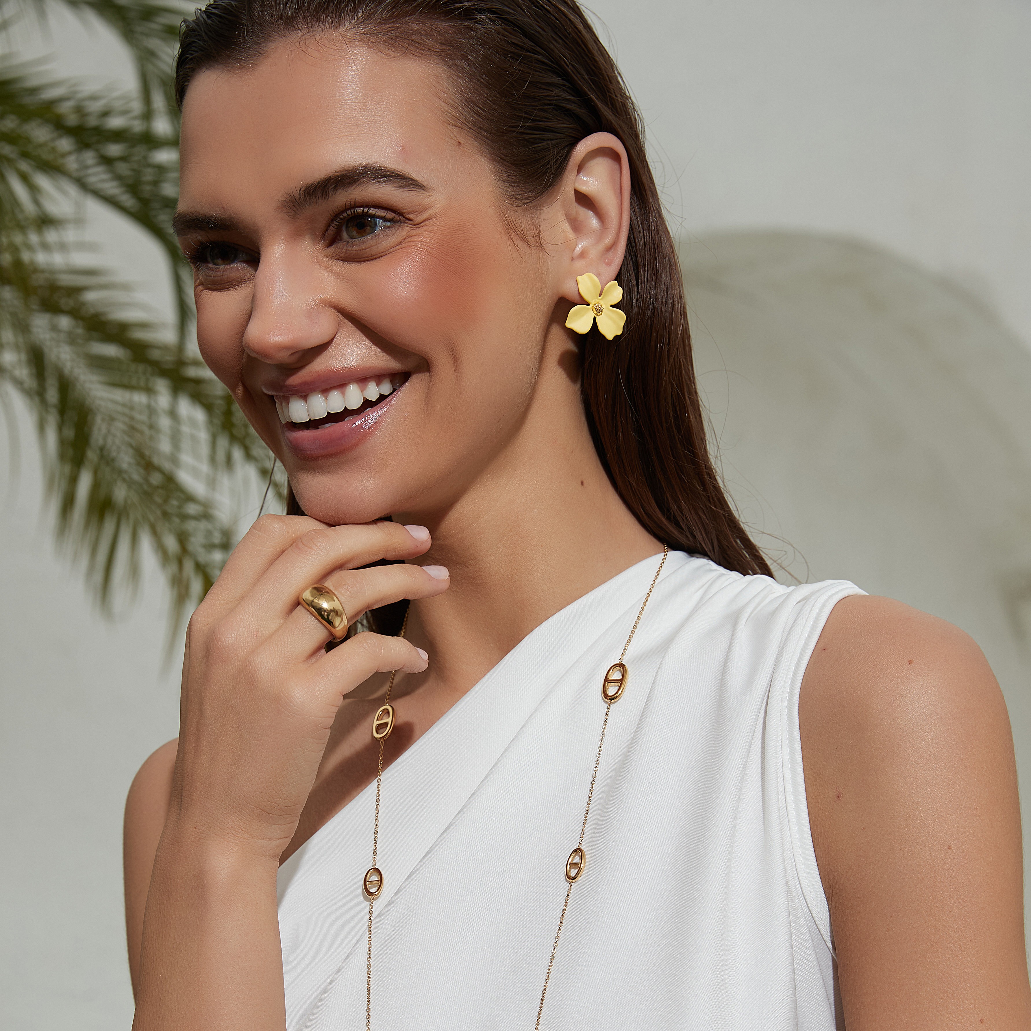 Lilly earring , yellow - 3