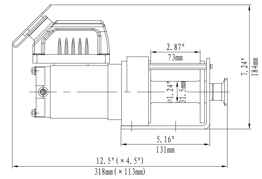Warrior Ninja 2000 dragvinsch / Maxlast: 907 kg  - 2