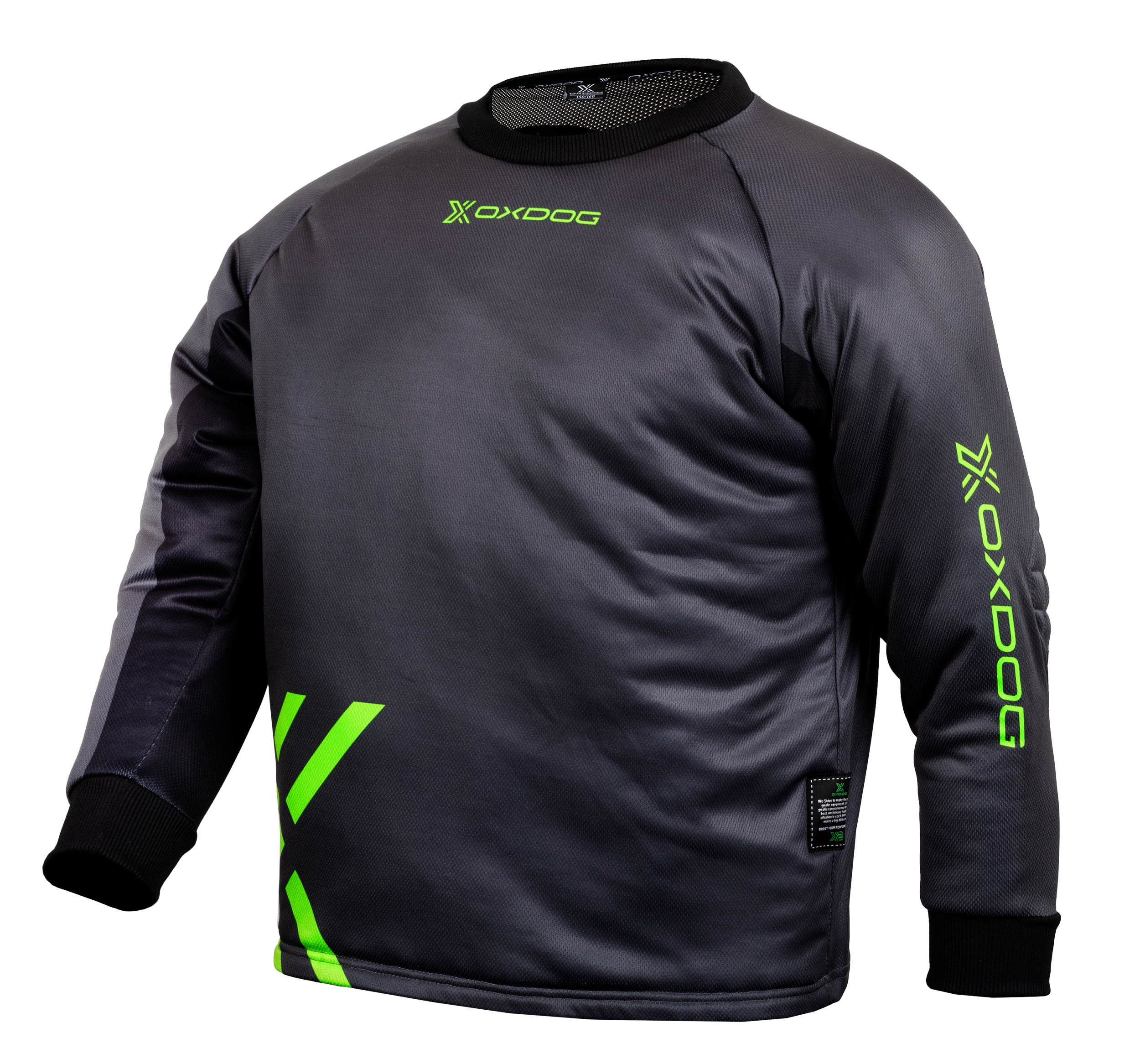 Oxdog X2 Goalie Shirt JR Padded black/green