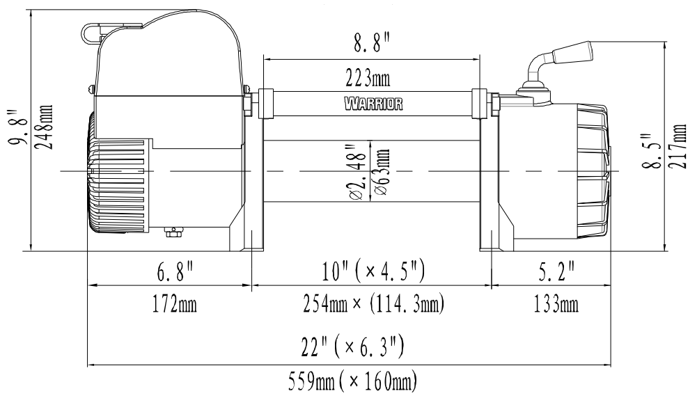 Warrior Samurai 8000 dragvinsch / Maxlast: 3636 kg - 2