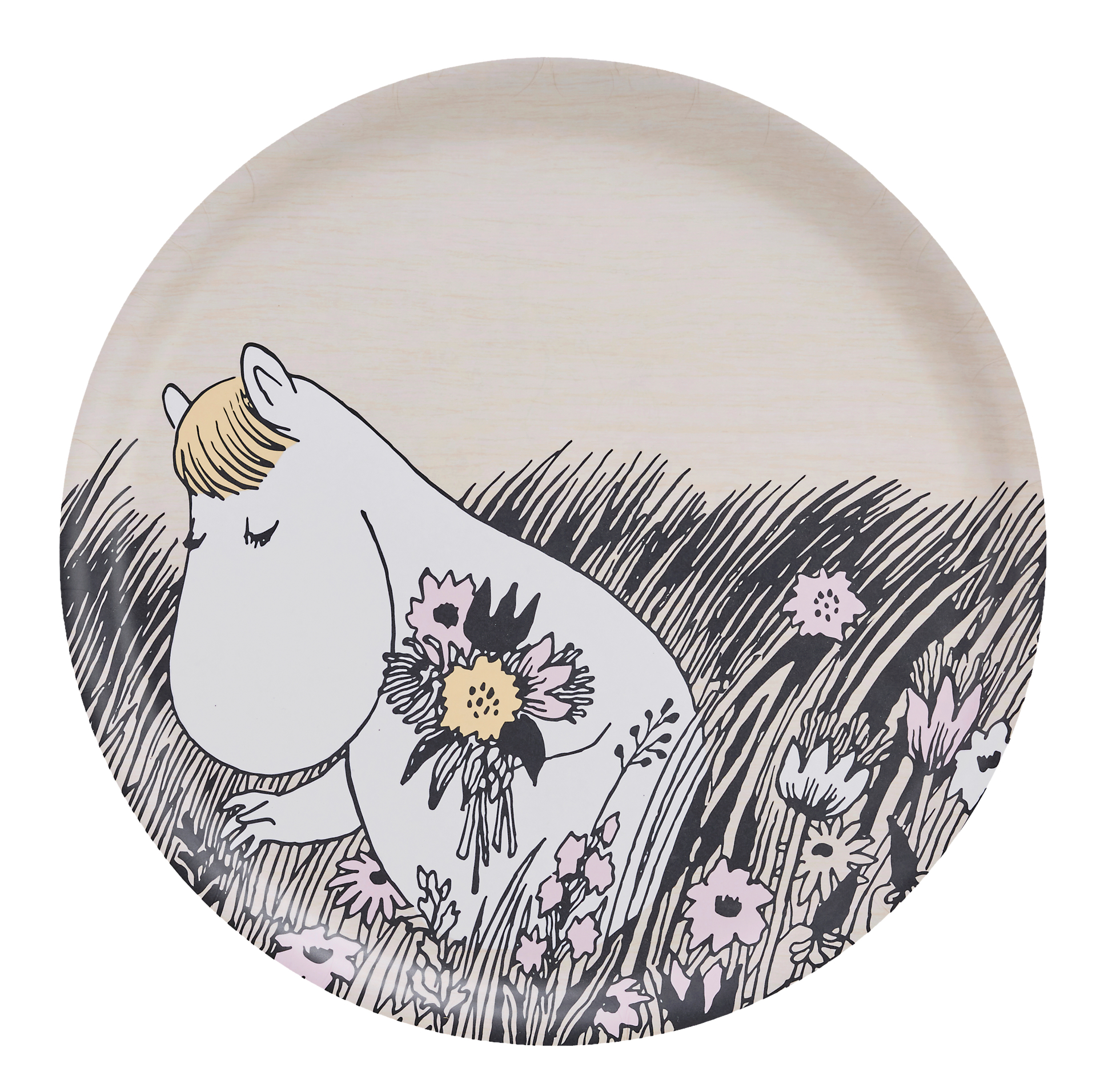 Mumin Bricka 35 cm - Snorkfröken plockar blommor