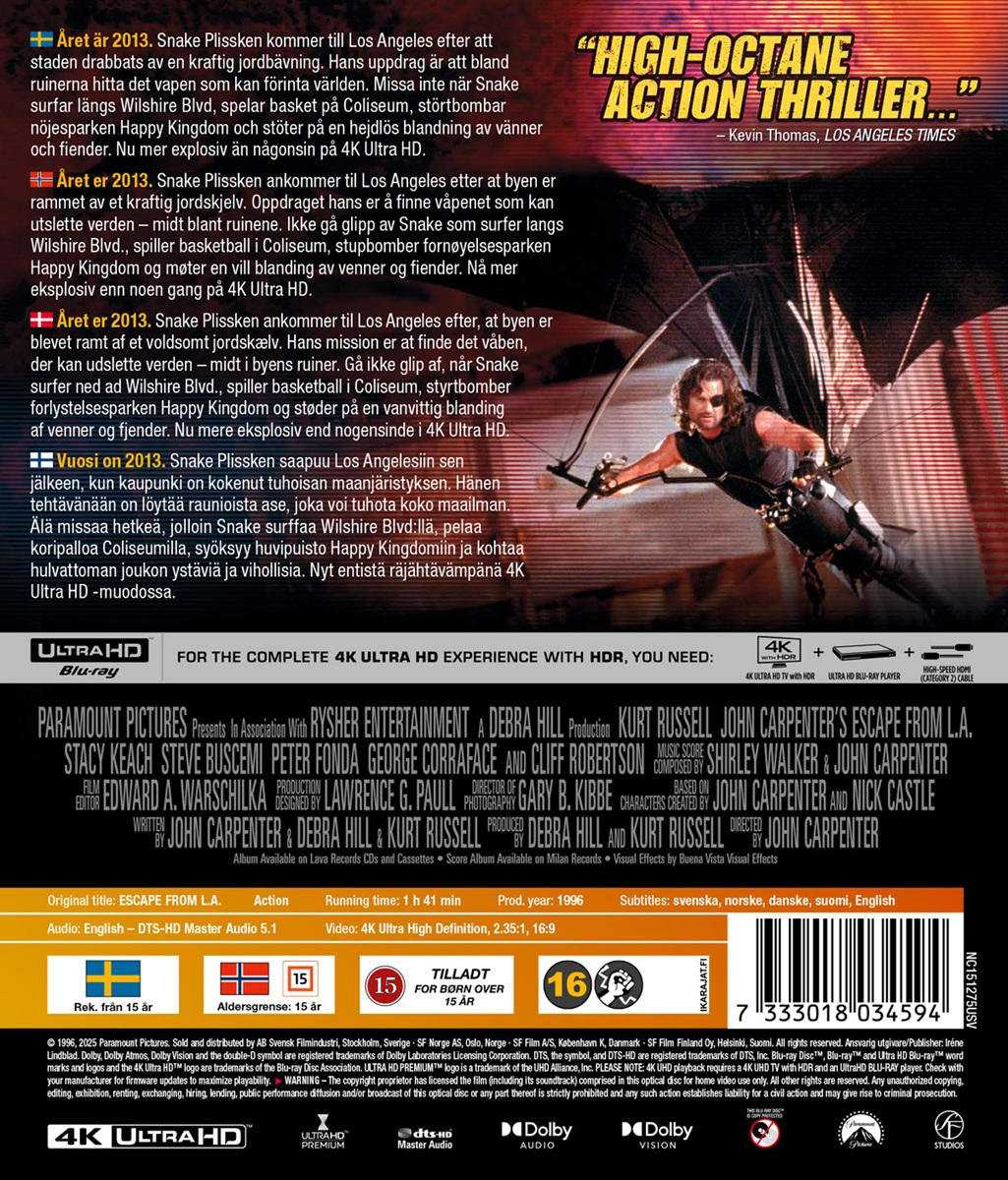 Escape From L.A. (4K Ultra HD) - 2