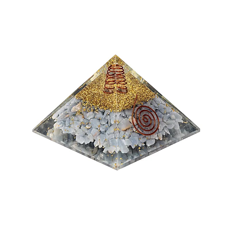 Orgonit pyramid angelit med änglavingar 8X8X6 Cm - 2
