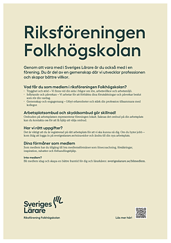 Riksföreningen Folkhögskolan – affisch A4