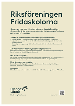 Riksföreningen Fridaskolorna – affisch A4