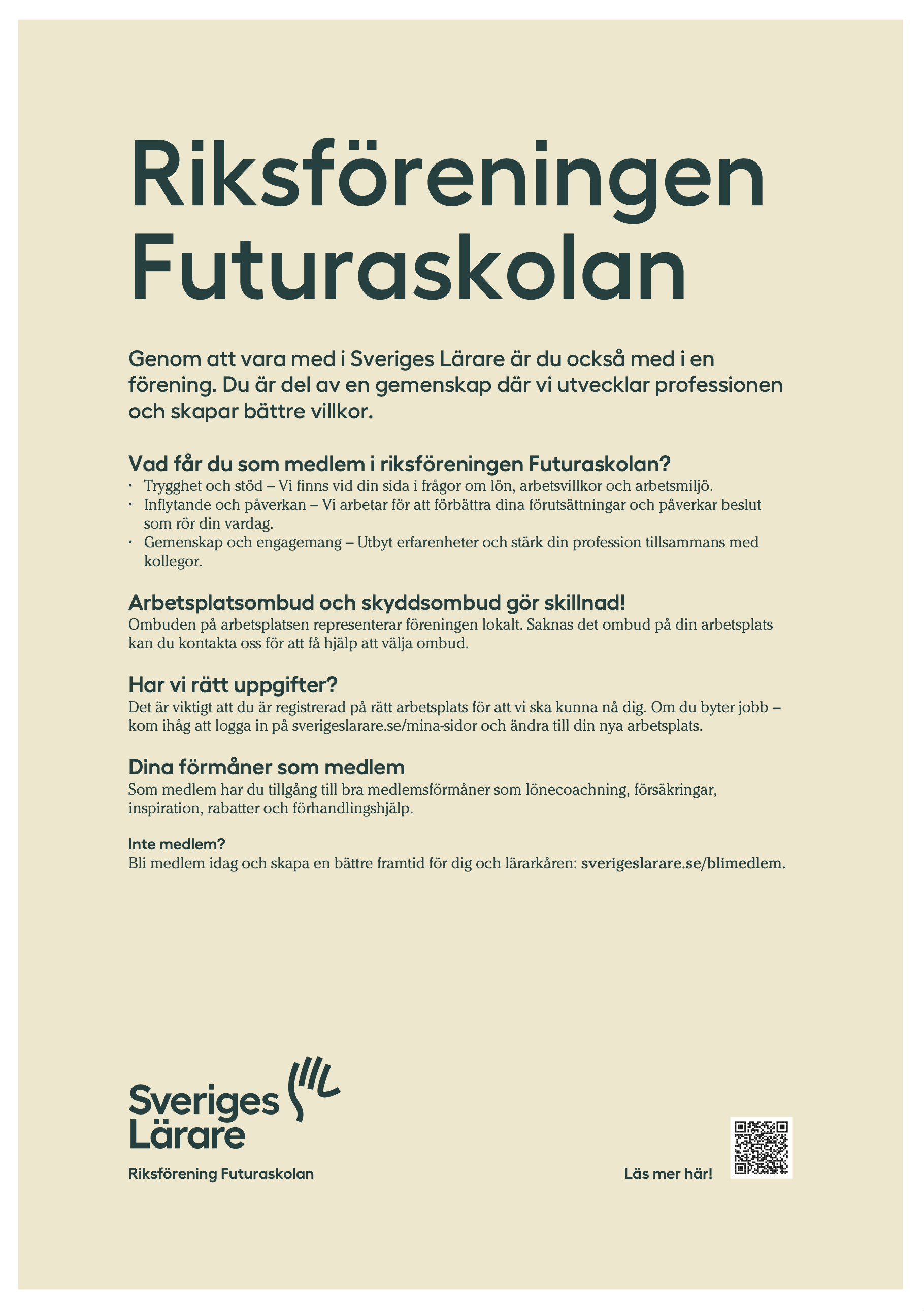 Riksföreningen Futuraskolan – affisch A4