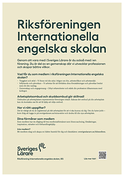 Riksföreningen Internationella engelska skolan – affisch A4