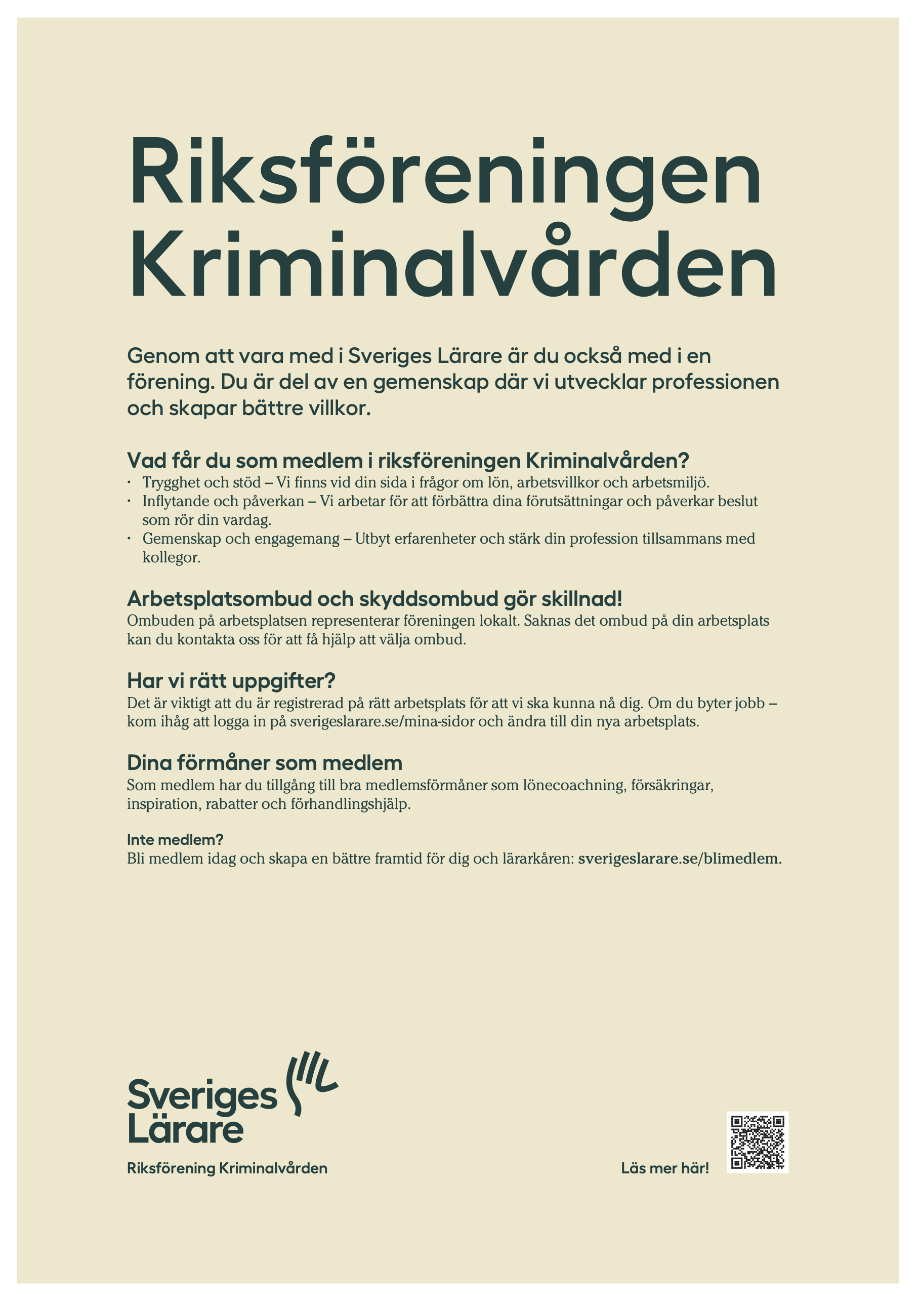 Riksföreningen Kriminalvården – affisch A4
