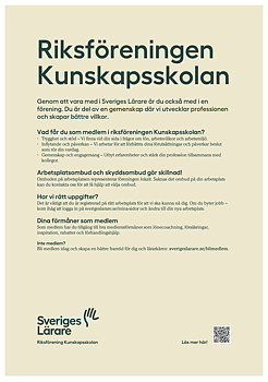 Riksföreningen Kunskapsskolan – affisch A4